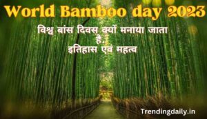 World bamboo day history theme in hindi